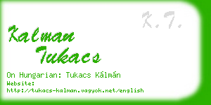 kalman tukacs business card