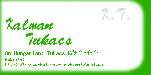 kalman tukacs business card